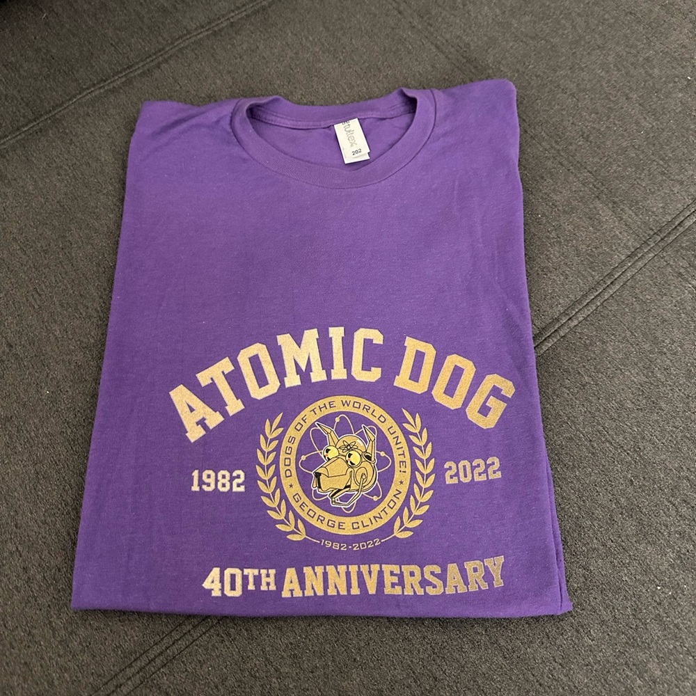 Atomic Dog 40th Anniversary George Clinton Anniversary T Shirt NEW